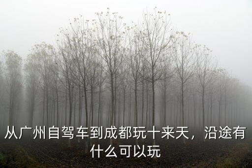 廣州到成都走哪里最好,從廣州自駕車到成都玩十來天
