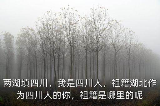 四川姓嚴的祖籍在哪里,祖籍是哪里的呢