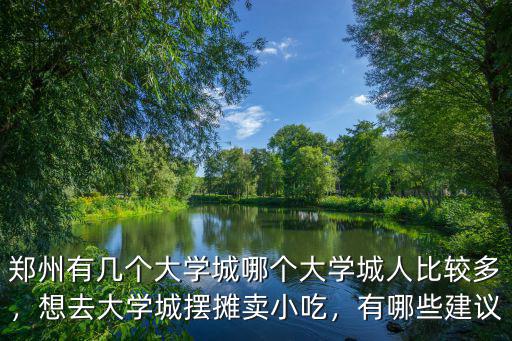 鄭州有幾個大學城哪個大學城人比較多，想去大學城擺攤賣小吃，有哪些建議