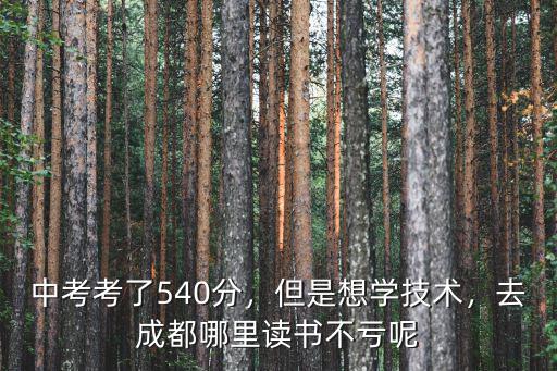 中考考了540分，但是想學技術，去成都哪里讀書不虧呢