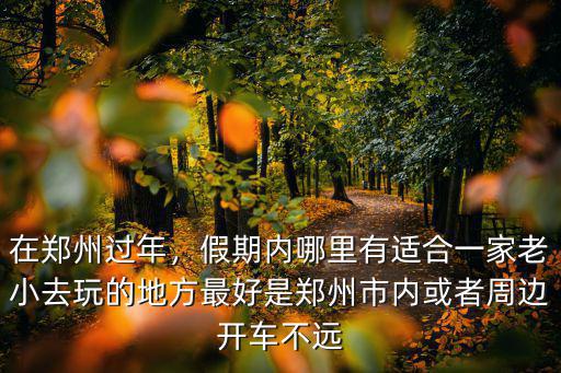 在鄭州過年，假期內哪里有適合一家老小去玩的地方最好是鄭州市內或者周邊開車不遠
