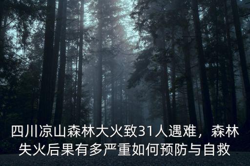 四川涼山森林大火致31人遇難，森林失火后果有多嚴重如何預防與自救
