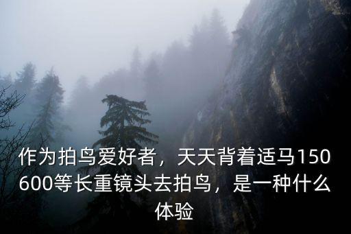 作為拍鳥愛好者，天天背著適馬150600等長重鏡頭去拍鳥，是一種什么體驗