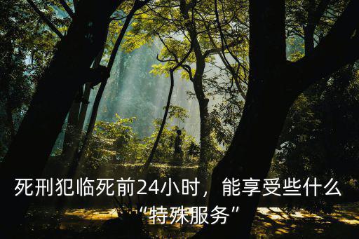 死刑犯臨死前24小時，能享受些什么“特殊服務”
