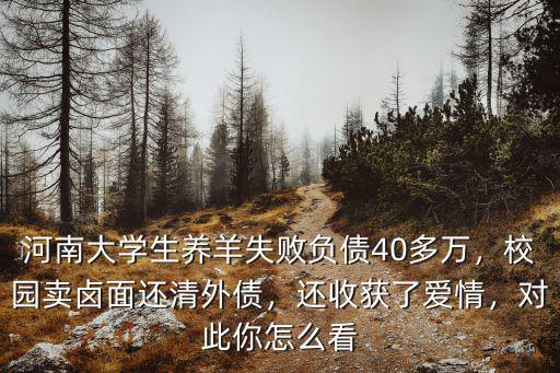 河南大學生養羊失敗負債40多萬，校園賣鹵面還清外債，還收獲了愛情，對此你怎么看