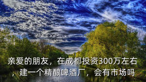 親愛的朋友，在成都投資300萬左右，建一個精釀啤酒廠，會有市場嗎