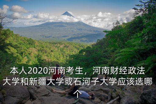 本人2020河南考生，河南財經政法大學和新疆大學或石河子大學應該選哪個