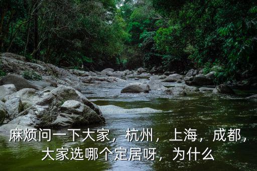 麻煩問一下大家，杭州，上海，成都，大家選哪個定居呀，為什么