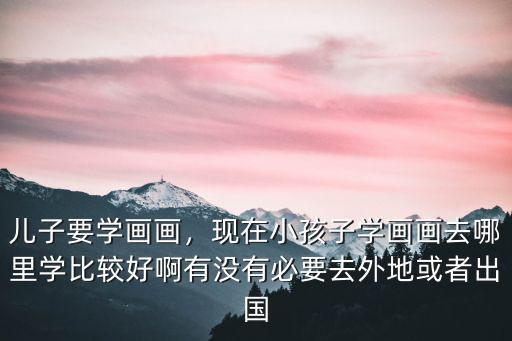 兒子要學畫畫，現在小孩子學畫畫去哪里學比較好啊有沒有必要去外地或者出國