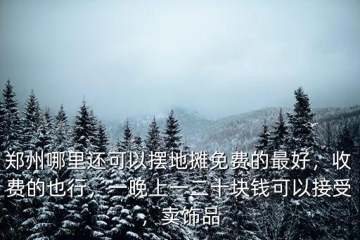 鄭州哪里還可以擺地攤免費的最好，收費的也行，一晚上一二十塊錢可以接受，賣飾品