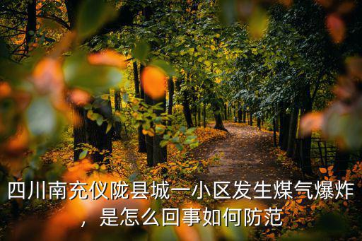 四川南充儀隴縣城一小區(qū)發(fā)生煤氣爆炸，是怎么回事如何防范