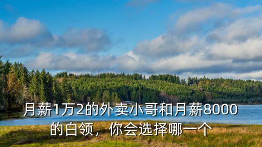 月薪1萬2的外賣小哥和月薪8000的白領，你會選擇哪一個
