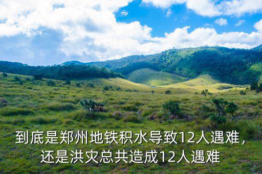 到底是鄭州地鐵積水導致12人遇難，還是洪災總共造成12人遇難