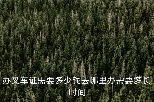 眉山市叉車證去哪里辦理,怎樣辦理叉車證