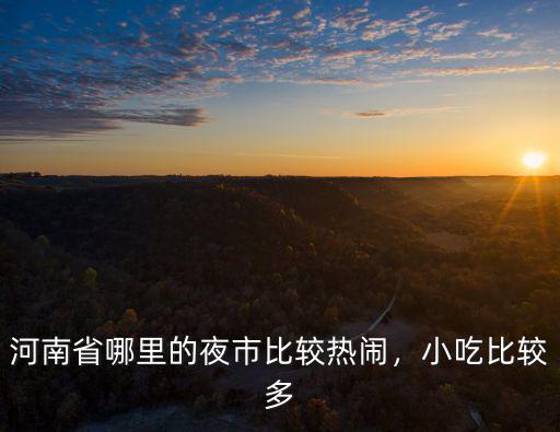 河南省哪里的夜市比較熱鬧，小吃比較多