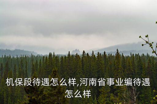 鄭州機(jī)保段待遇怎么樣,河南省事業(yè)編待遇怎么樣