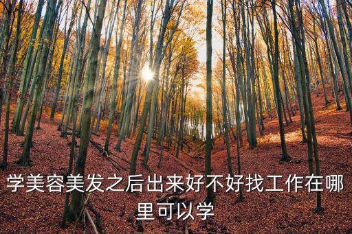 學美容美發(fā)之后出來好不好找工作在哪里可以學