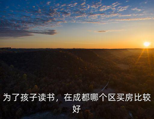 成都孩子上學哪里買房,在成都哪個區買房比較好