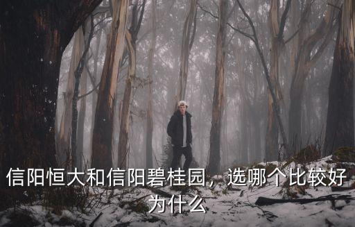 信陽恒大和信陽碧桂園，選哪個比較好為什么