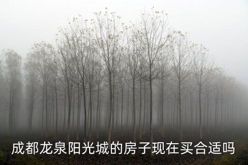 成都龍泉陽光城的房子現在買合適嗎