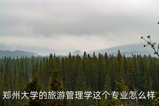 鄭州大學的旅游管理學這個專業怎么樣