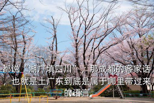 都說“湖廣填四川”，那成都的客家話，也就是土廣東到底是屬于哪里帶過來的語言