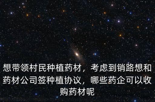 想帶領(lǐng)村民種植藥材，考慮到銷路想和藥材公司簽種植協(xié)議，哪些藥企可以收購藥材呢
