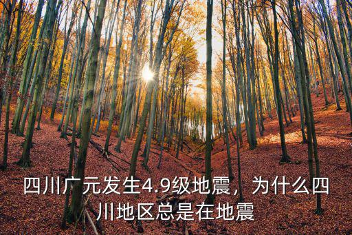 昨天四川地震在哪里,四川廣元發生4.9級地震