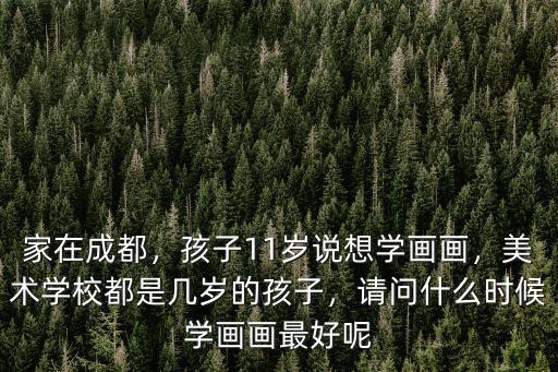 家在成都，孩子11歲說想學畫畫，美術學校都是幾歲的孩子，請問什么時候學畫畫最好呢