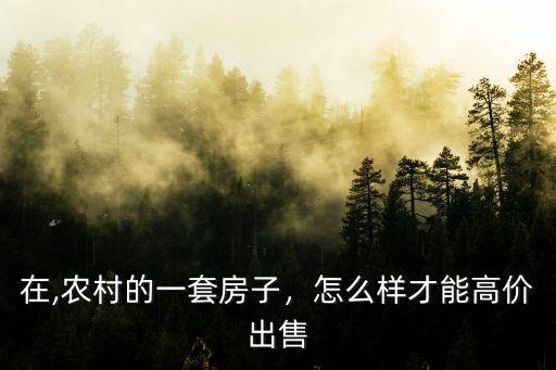 三門峽農(nóng)村房子怎么出售,農(nóng)村的一套房子