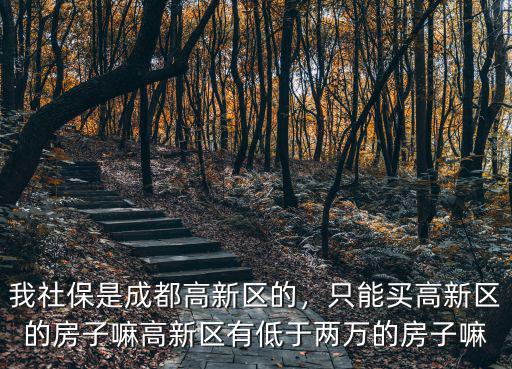 成都高新區(qū)的社保可以買哪里的房,我社保是成都高新區(qū)的