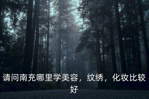 請問南充哪里學美容，紋繡，化妝比較好