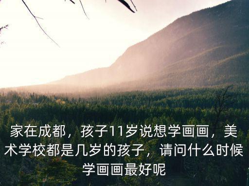 家在成都，孩子11歲說想學畫畫，美術學校都是幾歲的孩子，請問什么時候學畫畫最好呢