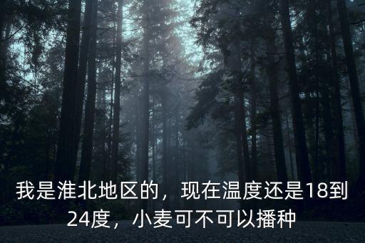 我是淮北地區的，現在溫度還是18到24度，小麥可不可以播種