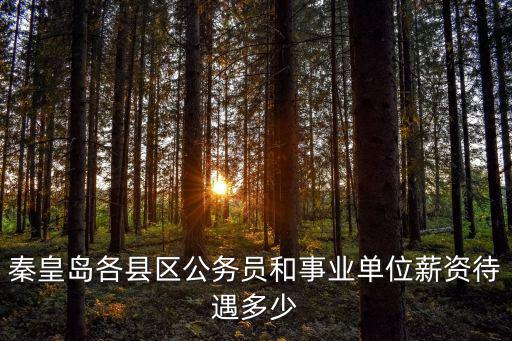 秦皇島各縣區(qū)公務(wù)員和事業(yè)單位薪資待遇多少
