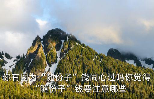 你有因為“隨份子”錢鬧心過嗎你覺得“隨份子”錢要注意哪些