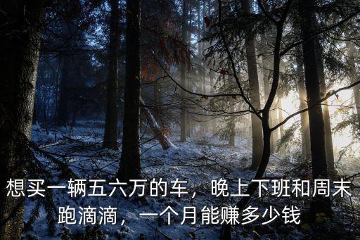 淮南跑滴滴能賺多少錢,一個月能賺多少錢