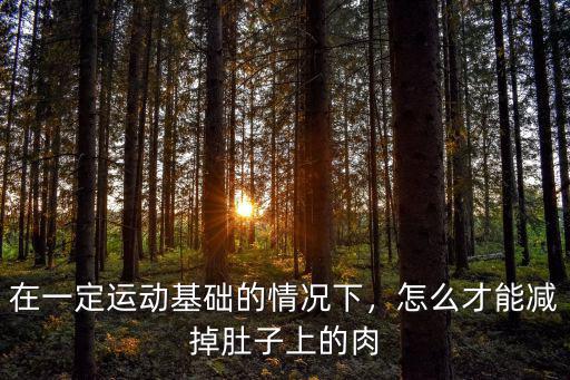 在一定運動基礎的情況下，怎么才能減掉肚子上的肉
