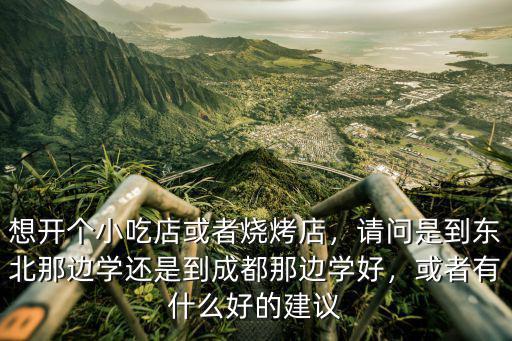 想開個小吃店或者燒烤店，請問是到東北那邊學還是到成都那邊學好，或者有什么好的建議