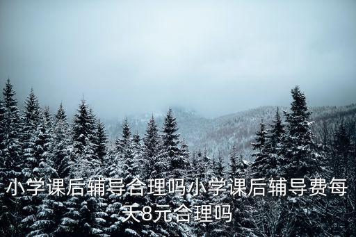 小學課后輔導合理嗎小學課后輔導費每天8元合理嗎