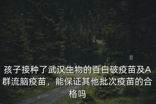 小孩打了武漢生物疫苗怎么辦,孩子打了武漢生物的疫苗