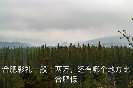 合肥辦婚宴一般多少錢,合肥結婚一般彩禮要多少