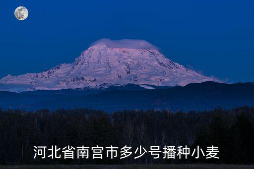 河北省南宮市多少號播種小麥