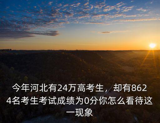 今年河北有多少考生,今年河北有24萬高考生