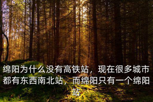 綿陽哪里有高鐵票買,綿陽為什么沒有高鐵站