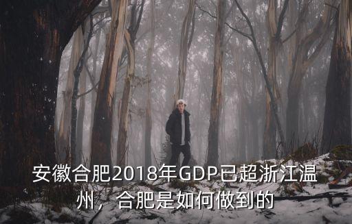 安徽合肥2018年GDP已超浙江溫州，合肥是如何做到的