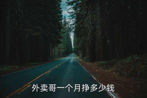 馬鞍山跑外賣一個月大概多少錢,外賣哥一個月掙多少錢