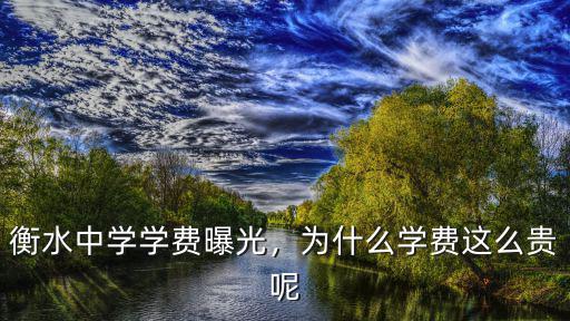 外地去衡水初中上學費多少,衡水中學學費曝光