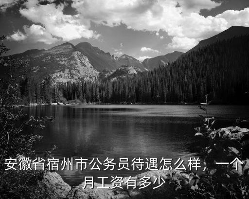 安徽省宿州市公務員待遇怎么樣，一個月工資有多少