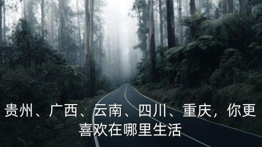 貴州、廣西、云南、四川、重慶，你更喜歡在哪里生活
